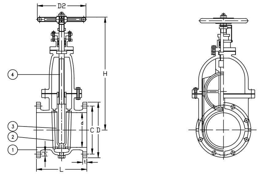 JIS F7364 Marine Cast Iron Gate Valve